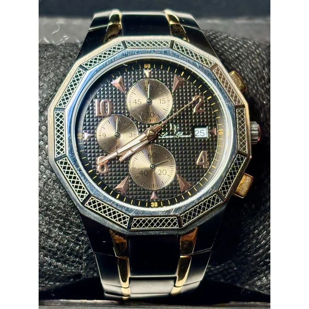 Lucien Piccard Chronograph Watch (Model 26947BKRO)